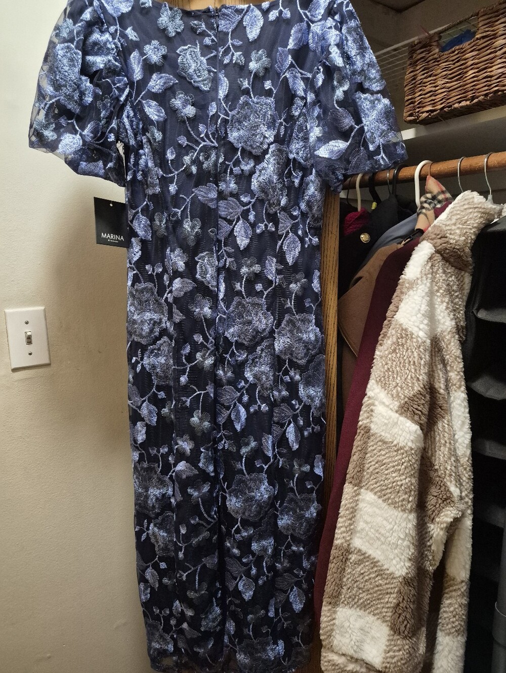 Marina msrp $149 Floral Embroidered Midi Dress - Picture 9 of 10